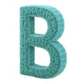 A large, textured letter \